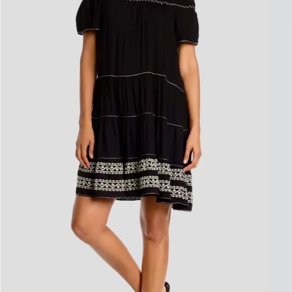 Max Studio Off Shoulder Embroidered Mini - Picture 6 of 6